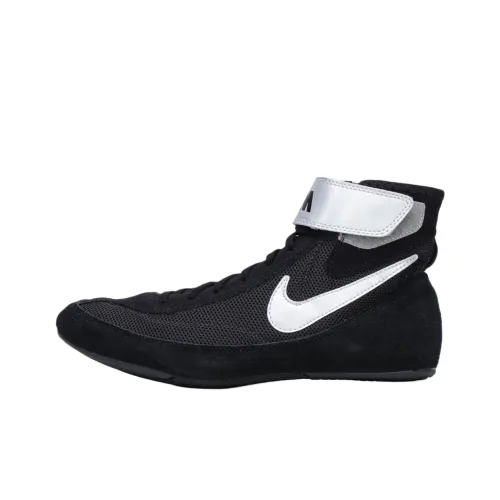 Nike SpeedSweep 7 Anti Slip Wear Resistant High Top Training Shoes Men's Black Silver