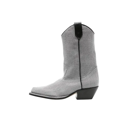 Vic Matie Studded Western Ankle Boots Women's