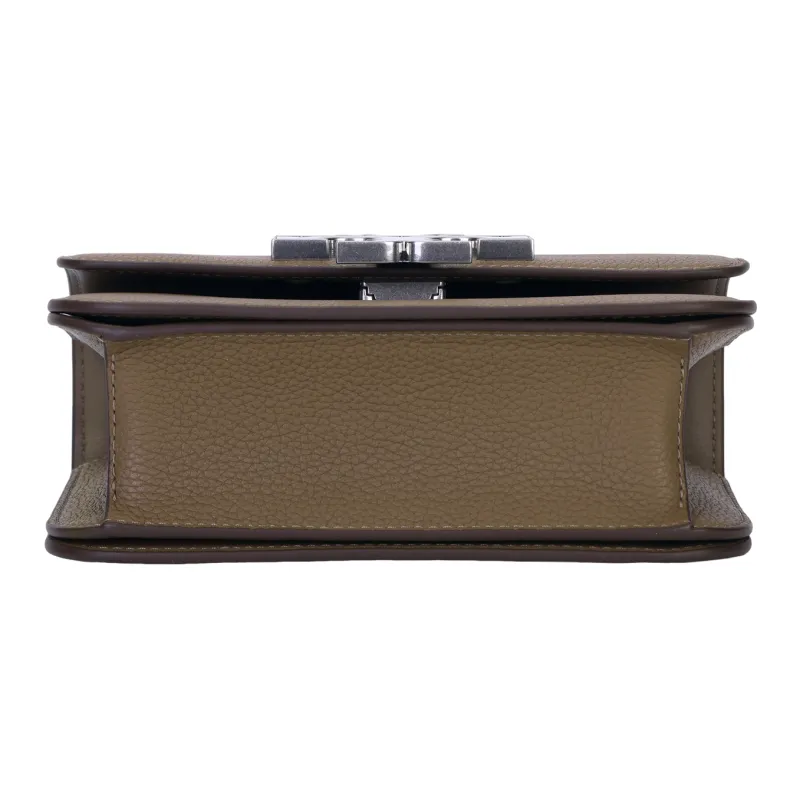 TORY BURCH Eleanor Litchi Grain Leather Envelope Bag, Crossbody Bag, Shoulder Bag Trumpets Women's Mushroom Gray-3
