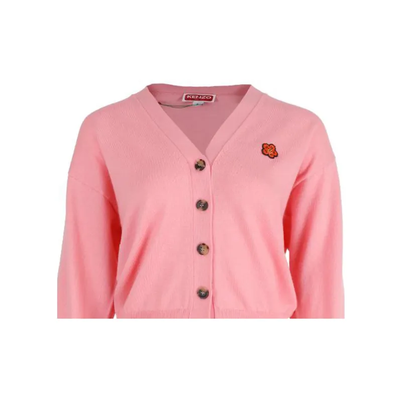 KENZO V neck Wool Cardigan-4