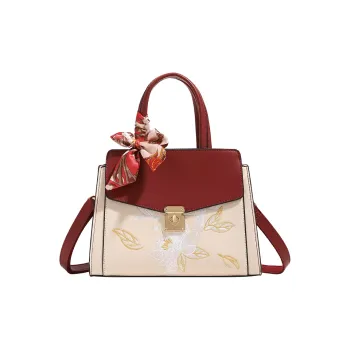 H YXIANG Cow Leather Handbag Women's Multicolor