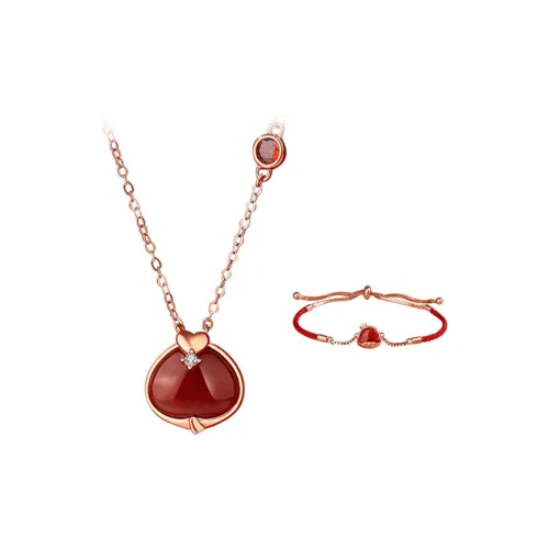 Long Fu Agate Necklaces Women's