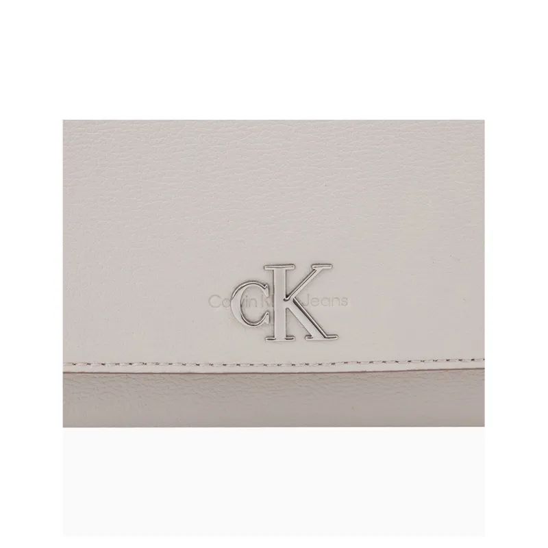 CALVIN KLEIN Artificial Leather Shoulder Bag Medium Size Women's Beige Apricot-5