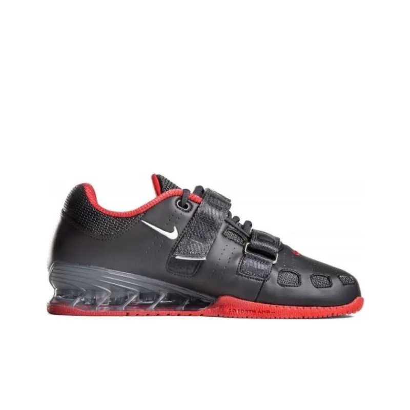 Nike Romaleos 2 Anti Slip Wear Resistant Low Top Weightlifting Shoes Unisex Black Red-1