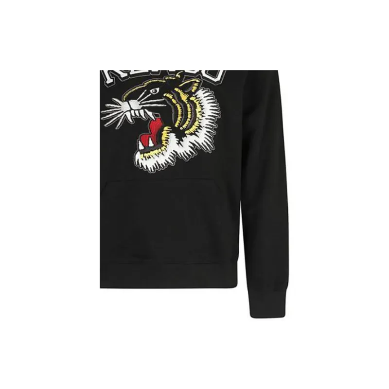 KENZO Tiger Embroidered Kangaroo Pocketed Hoodie-4
