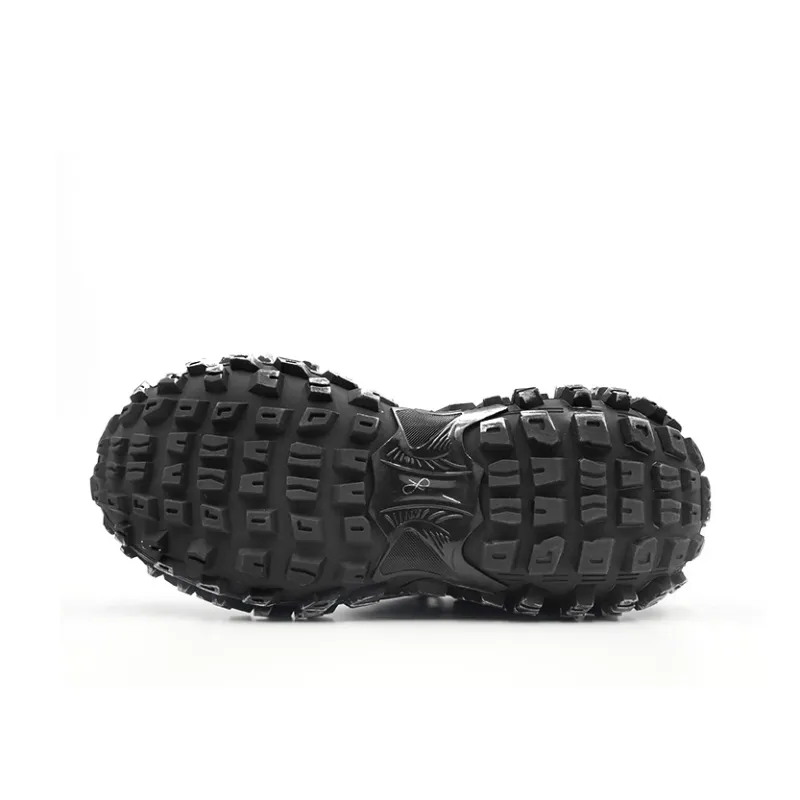 Hong Kong Meng Chunky Sneakers Unisex Low Top Black-6