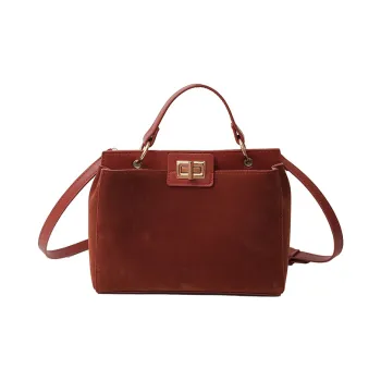Yalu Flannelette Material Handbags Crossbody Bags Regular Women's Brown/burgundy/coffee/black