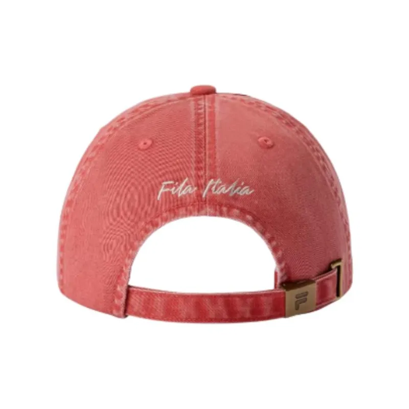 FILA FUSION Cotton Baseball Caps Unisex Pomegranate Seed Red-2