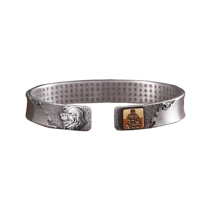 Angel Wishes 999 Fine Silver Bangles Unisex-4