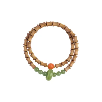 Moon Seal Hundred Rivers Laoshan Sandalwood Bracelets Unisex