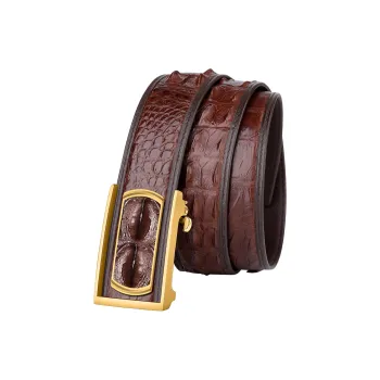 CATELLES Crocodile Leather Leather Belts Men's 3.5cm 3.8cm