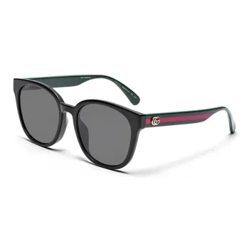 GUCCI Plate Frame Sunglasses Unisex Black