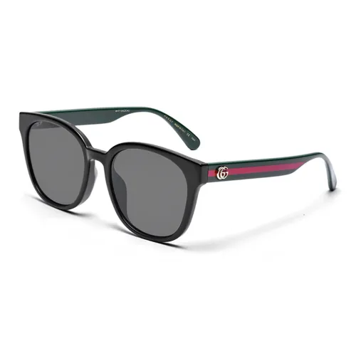 GUCCI Plate Frame Sunglasses Unisex Black