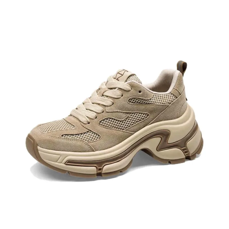 ZSAZSAZSU Comfort Zone Low-Top Chunky Sneakers Women's Apricot-1