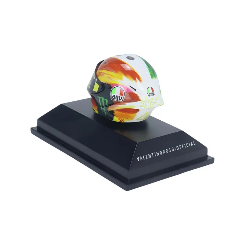 MINICHAMPS Motorcycle Model IP AGV Helmet, Valentino Rossi 2019 Italy Version MotoGP Assembled Models-3