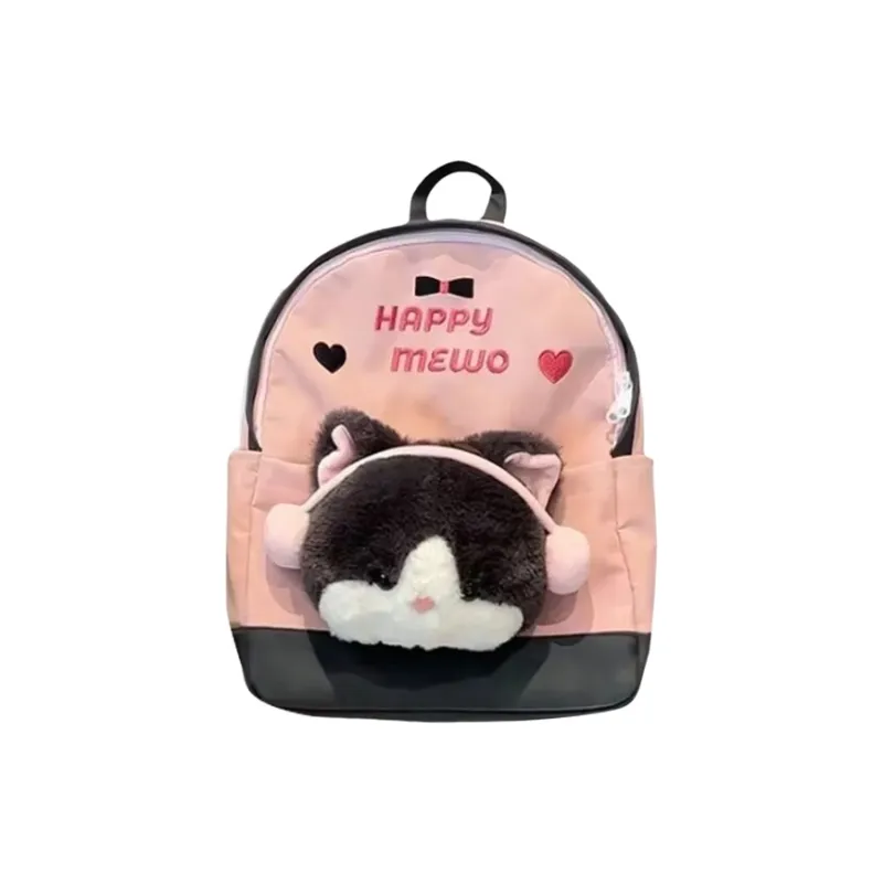 MARKANGARO Nylon Backpack Regular Unisex Red White/Pink Blue-15