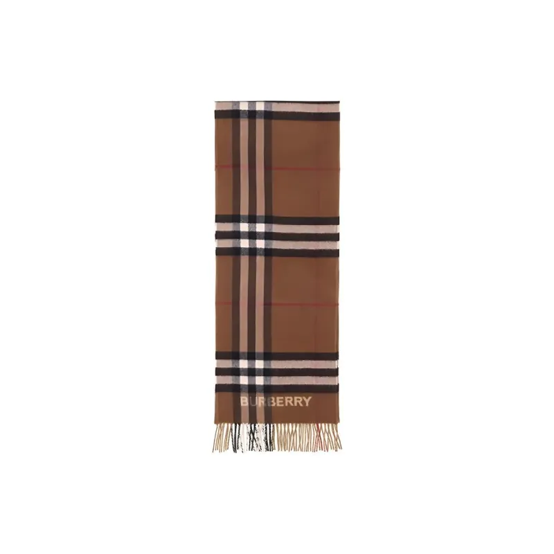 Burberry Two tone Checked Cashmere Scarf-0