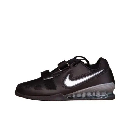 Nike Romaleos 2 Anti-Slip Wear-Resistant Low-Top Weightlifting Shoes Women's Black Silver