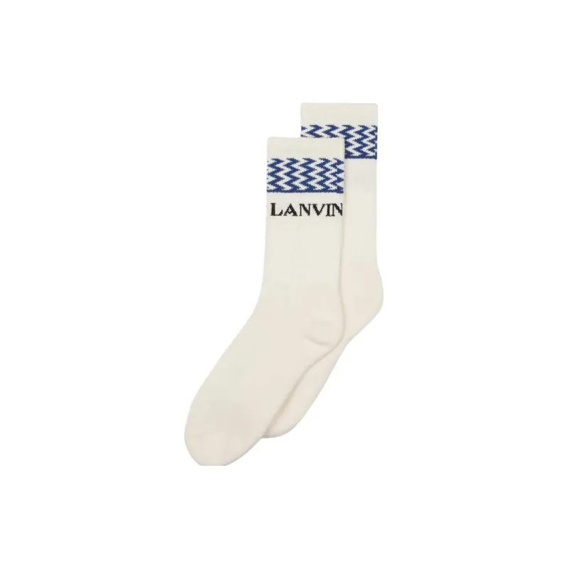 Lanvin FW24 Mid-Calf Socks Men's 1 Pack Beige-0
