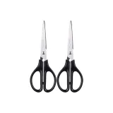 [170mm Length/Medium Size]Sharp Scissors/Black, 2 Pieces