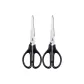 [170mm Length/Medium Size]Sharp Scissors/Black, 2 Pieces