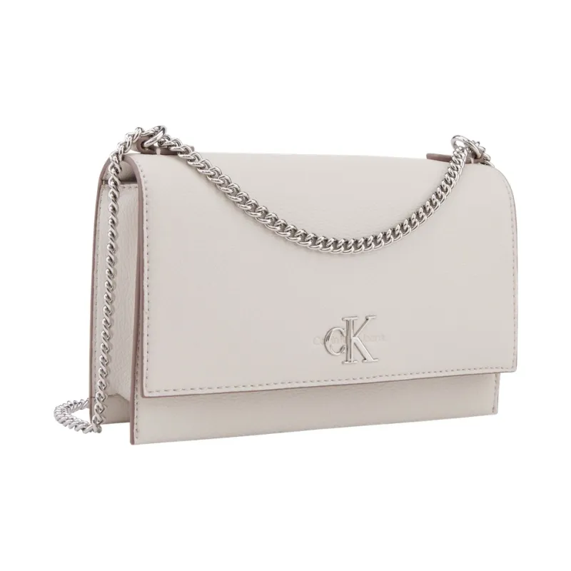 CALVIN KLEIN Artificial Leather Shoulder Bag Medium Size Women's Beige Apricot-2