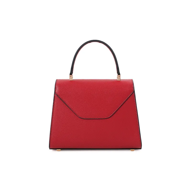 Vigno Synthetic Leather Crossbody Bags Handbags Regular Women's Ecru/Black/Red-17