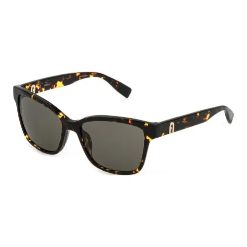 Furla Plastic Cat Eye Sunglasses Unisex Dark Tortoiseshell