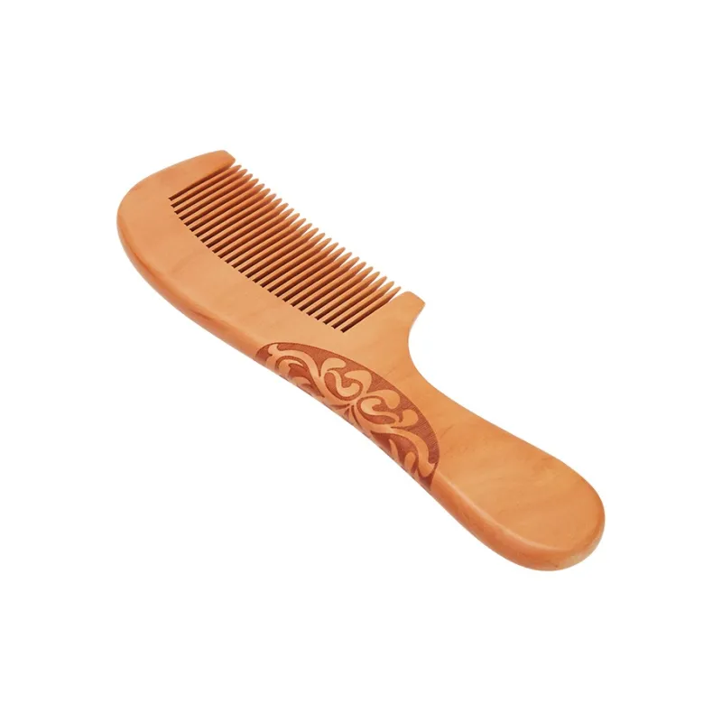 Shame Auspicious Clouds Brogues Combs, Natural Wooden Comb, Classic Vintage Peachwood Comb Peachwood Comb Massage-2