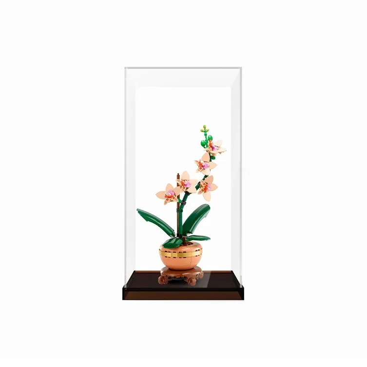 LIGHT YOUR BRICKS Compatibility Building Block 10343 Elegant Orchid 10344 Wealth Bamboo Display Case Model Accessories-1
