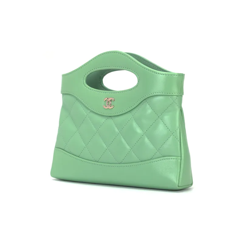 CHANEL Polished Lambskin Handbag, Shoulder Bag, Crossbody Bag Mini Women's Green-1