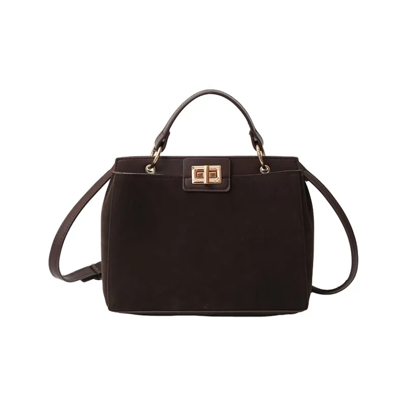 Yalu Flannelette Material Handbag, Crossbody Bag Regular Women's Brown/Burgundy/Coffee/Black-8