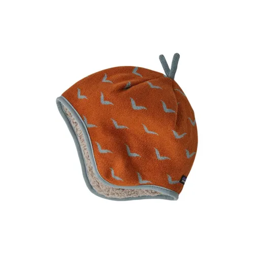 Patagonia Recycled Polyester Fleece Elastane Hats & Caps Unisex Orange/Blue