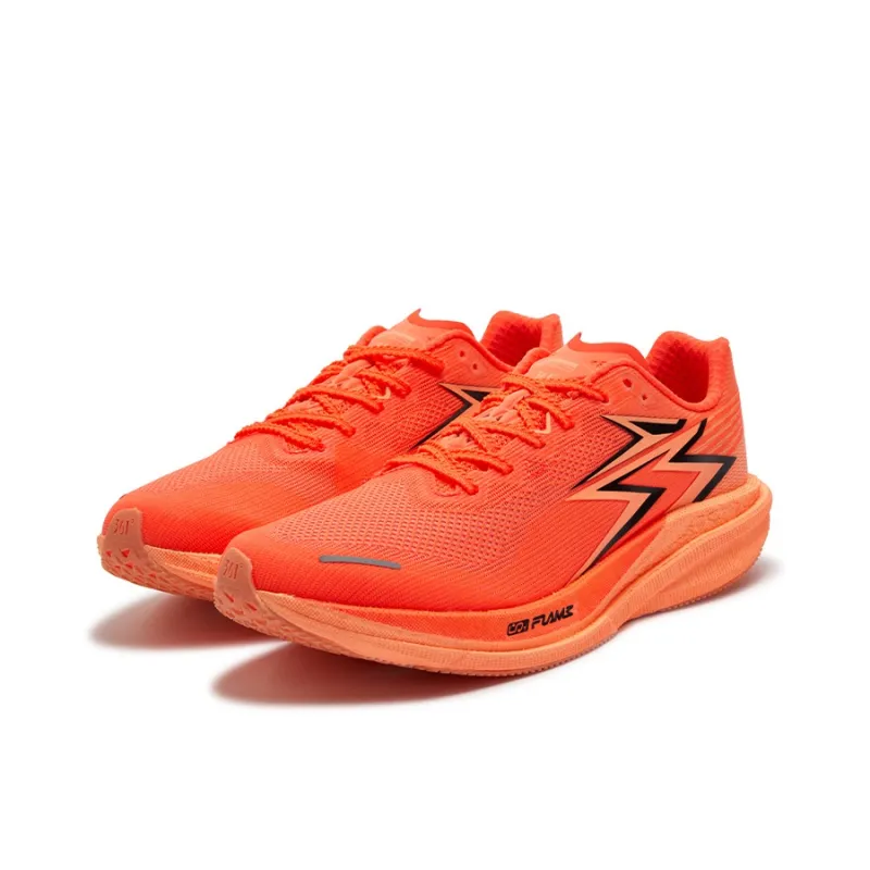 361° Cushioned Wear-Resistant Breathable Slip-Resistant Low-Top Running Shoes Unisex Fluorescent Cream Peach Red-2