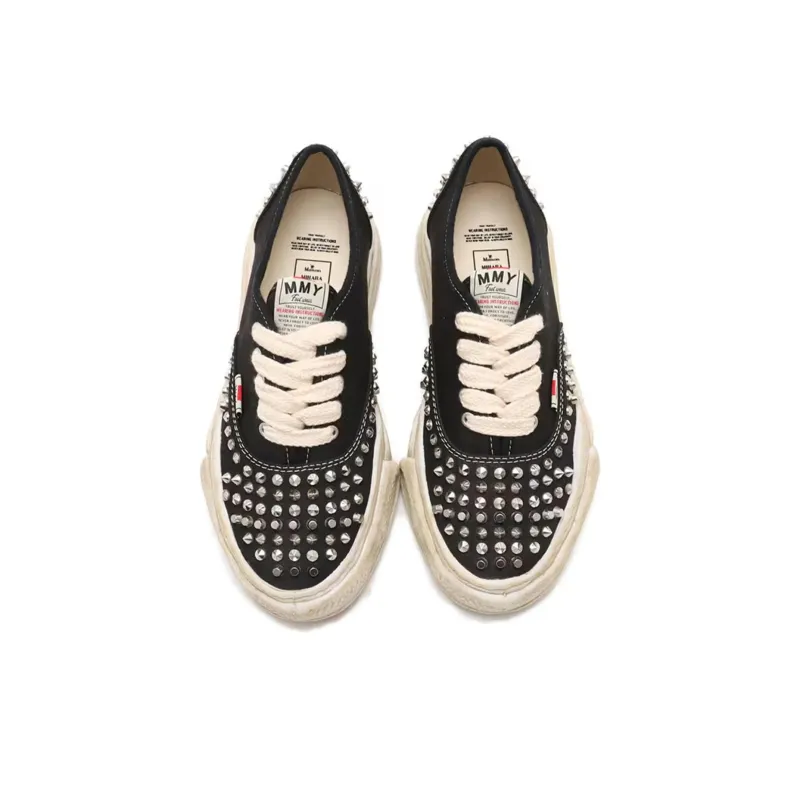 MIHARA YASUHIRO Baker Abrasion Resistant Low Top Casual Shoes Unisex Black White-3