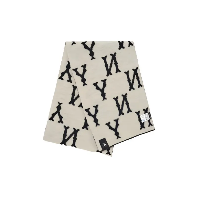 MLB Knit Scarves Unisex Black/White-2