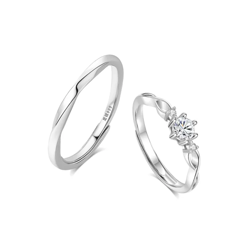 BLANK IN BLANK Sterling Silver Rings Unisex Box-0