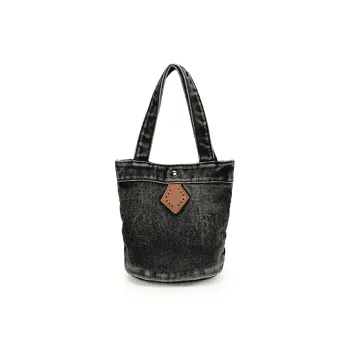 Yalu Denim Handbag Regular Women's Black/Dark Blue/Light Blue