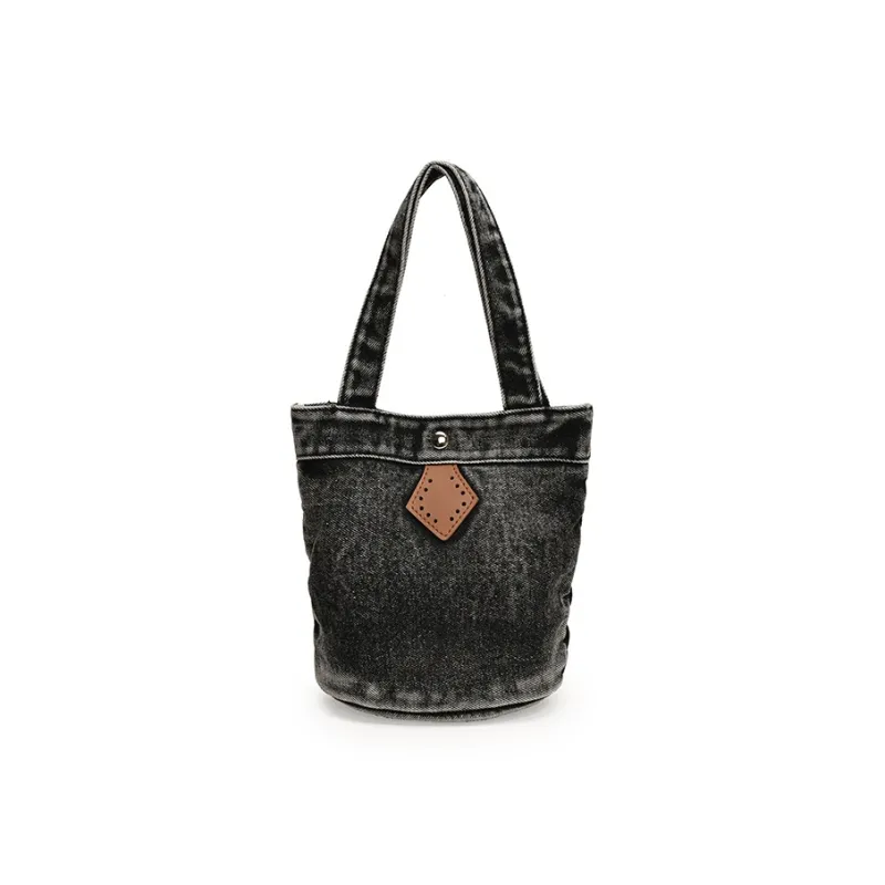 Yalu Denim Handbag Regular Women's Black/Dark Blue/Light Blue-0