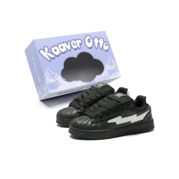 KAAVER OTTO Wear Resistant Lightweight Breathable Support Height Increasing Low Top Skateboard Shoes Unisex Box
