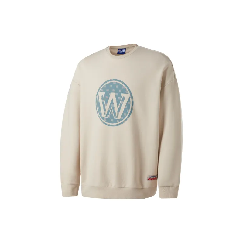 NBA Sweatshirt Unisex Light Gray White-1