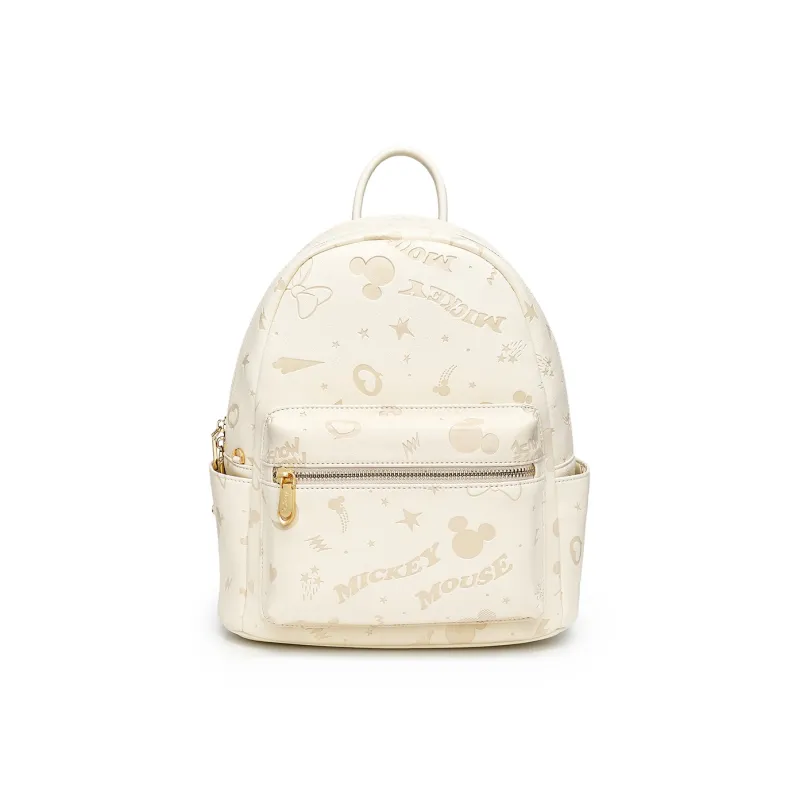 MESUCA Disney, Collaboration Disney Collection PU Backpack Regular Women's Ecru/Pink/Silver-1