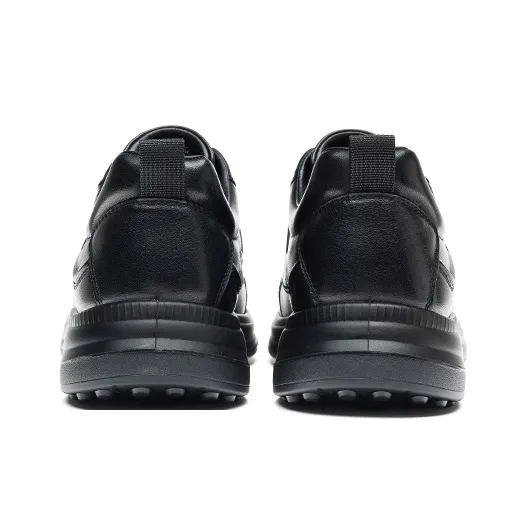 HARSON Slip Resistant, Abrasion Resistant, Supportive, Lightweight Low Top Casual Shoes Men's Black-4