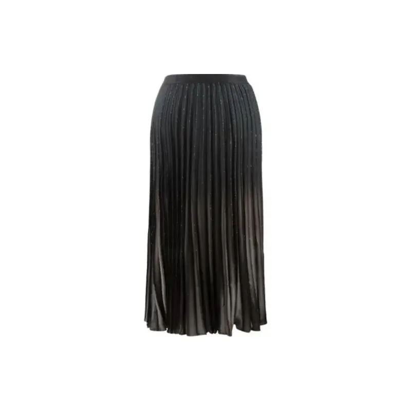 DKNY Foiled Pleated Midi Skirt-1