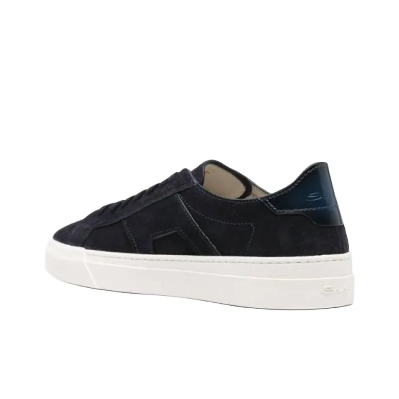 Santoni Round Toe Lace Up Sneakers-3