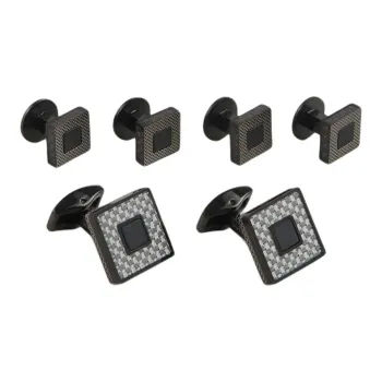 TATEOSSIAN Stainless Steel Cufflinks Men's Black