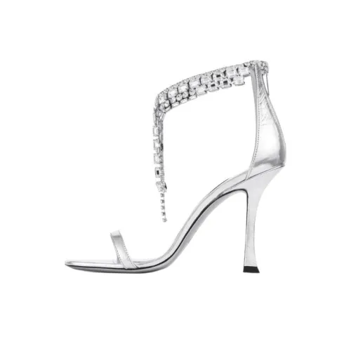 Jimmy Choo Verity One Strap Sandals 10cm Women's Silver