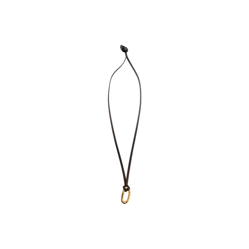 JIL SANDER Brass, Calfskin Necklaces Women's Gold-1