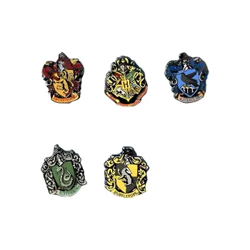 Universal Studios Harry Potter Hogwarts Gryffindor Slytherin School Crest Brooch Badges