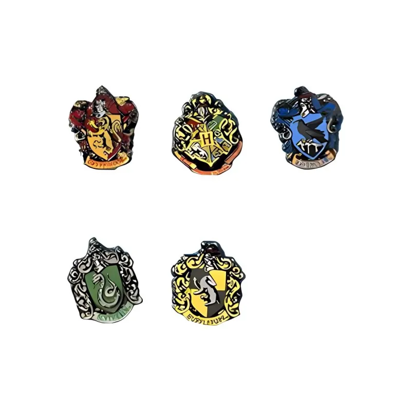 Universal Studios Harry Potter Hogwarts Gryffindor Slytherin School Crest Brooch Badges-0